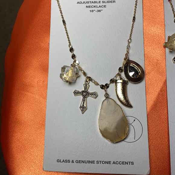 Time and Tru Glass & GenuineStone Accent Necklace - Picture 3 of 5